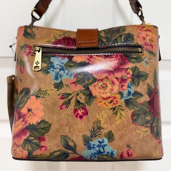 Patricia Nash Irving Bucket Bag Vintage Floral Leather with Matching Wallet NWT - Picture 6 of 17